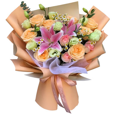 淄博11朵玫瑰桔梗百合，陪你每个季节
